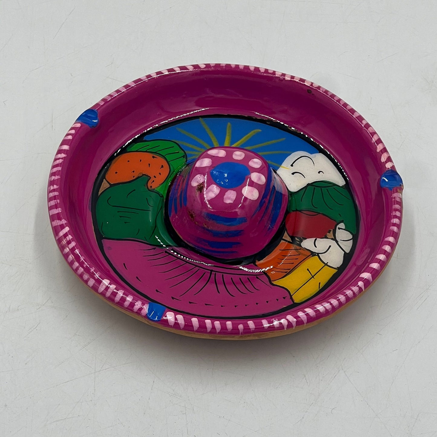 Mexican Handmade Bar Glass Rimmer | Hand-Painted Guerrero Pottery