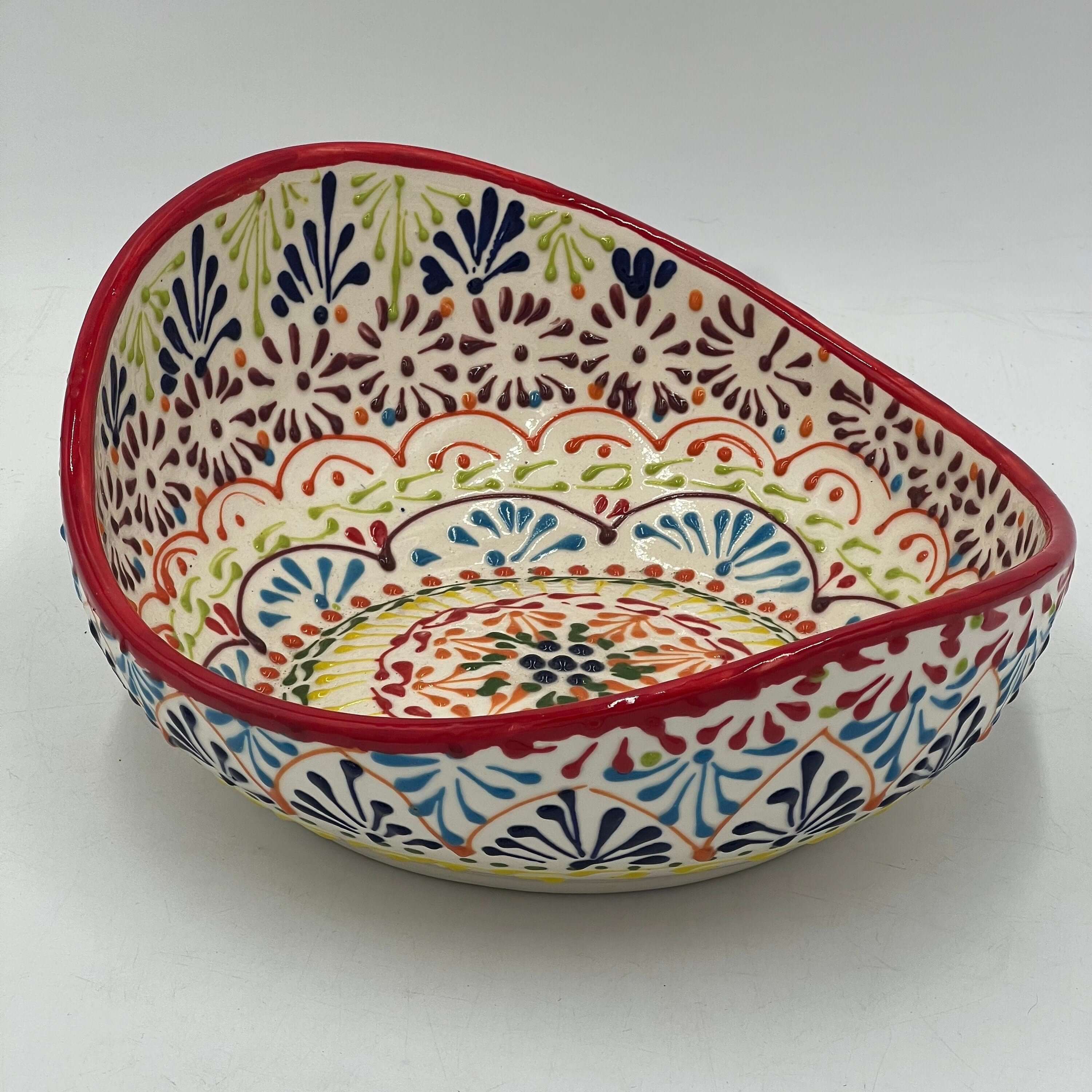 Handmade Talavera Fruit Basket | Mexican Centerpiece