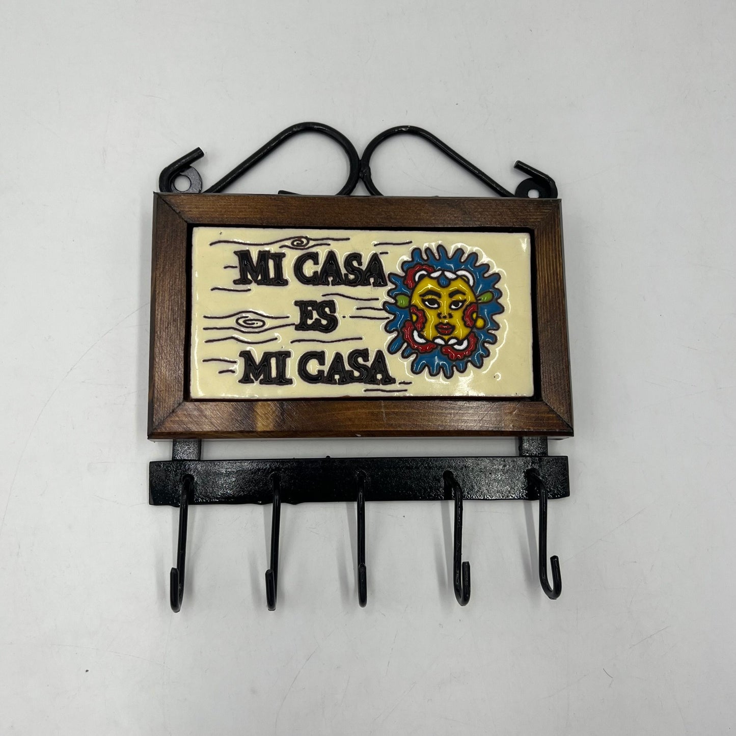 Colorful Talavera Mexican Handmade Key Hook/Holder | Vibrant Wall Art