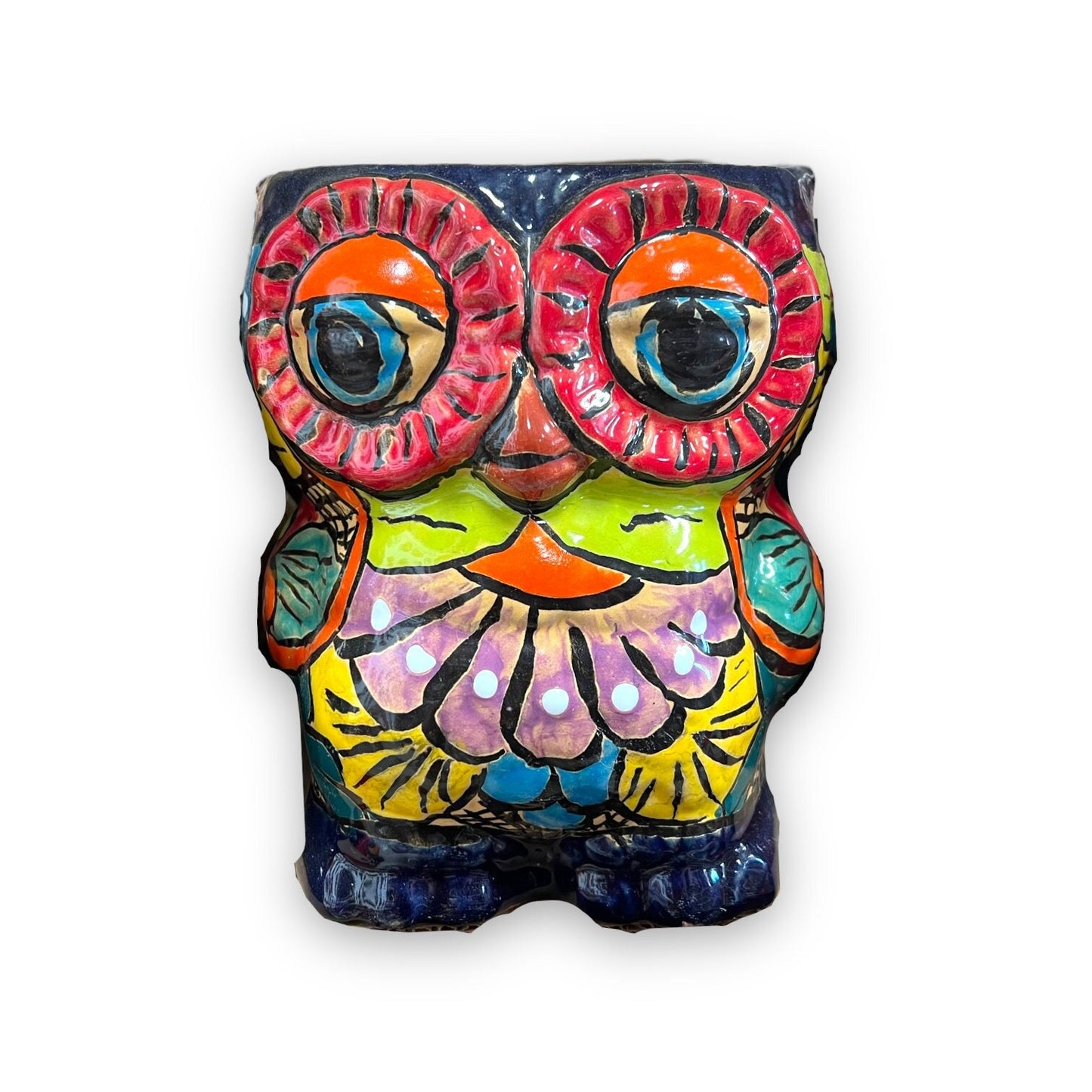 Talavera Owl Planter | Colorful Hand-Painted Mexican Art