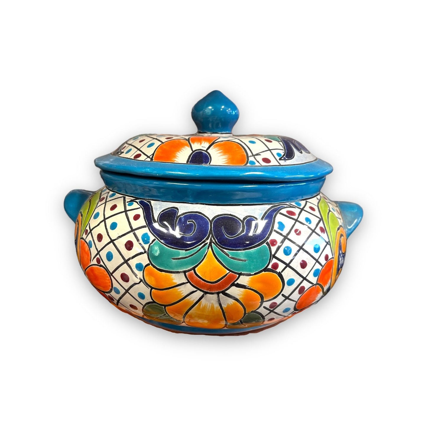 Authentic XL Talavera Serving Pot | Handmade Mexican Pottery from Puebla