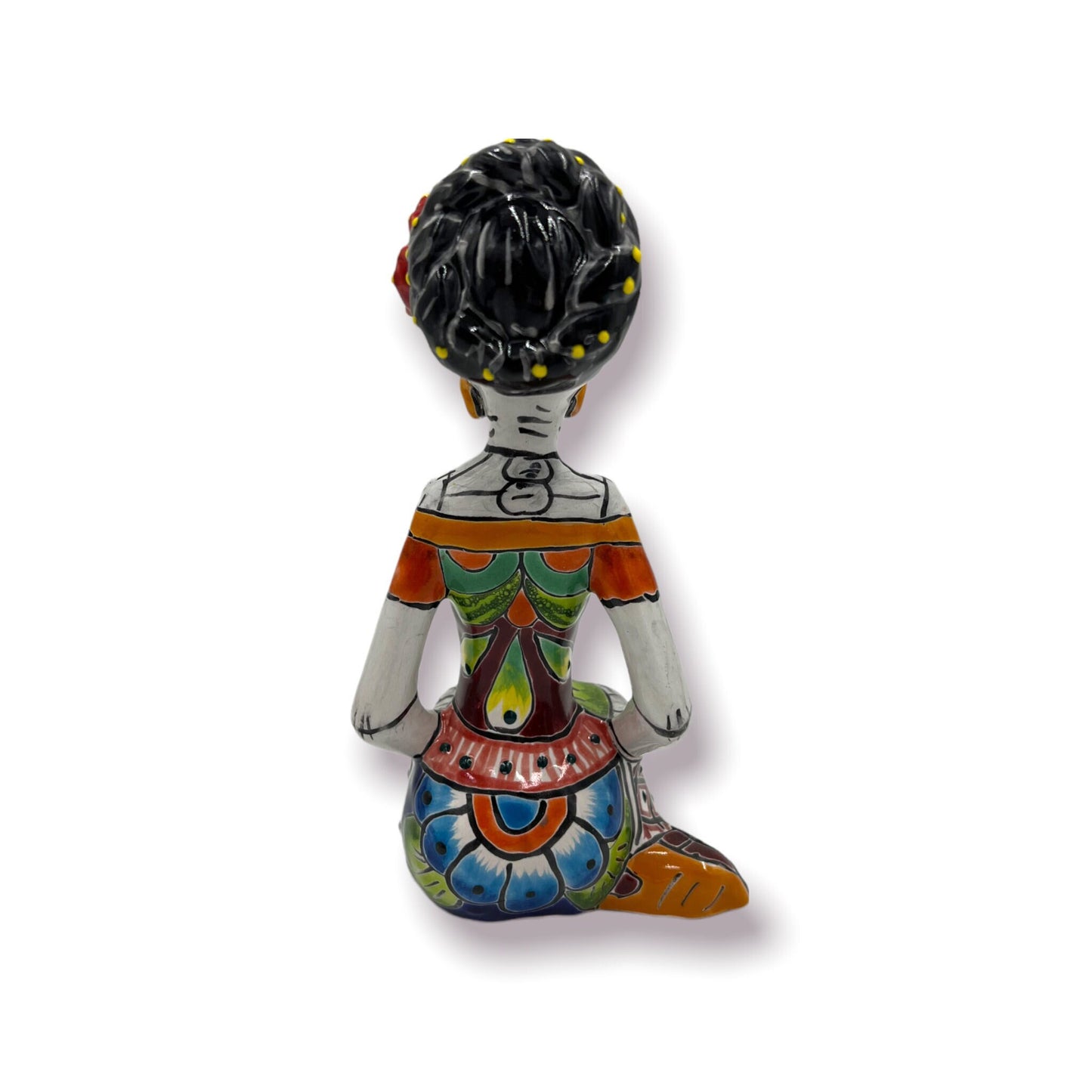 Colorful Mexican Handmade Día de los Muertos Statue | Day of the Dead Figurine