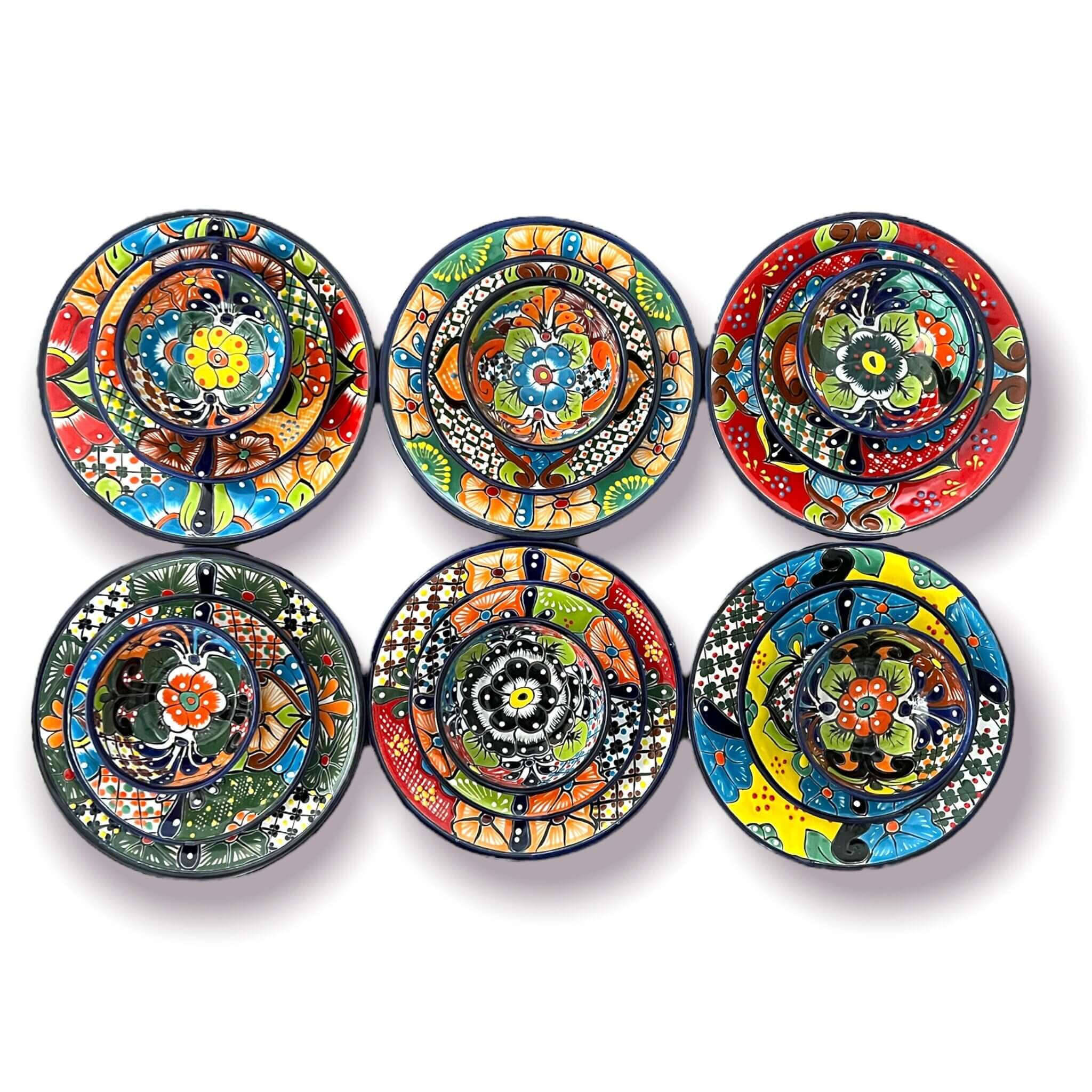 20-Piece Talavera Dinnerware Set | Floral Handcrafted