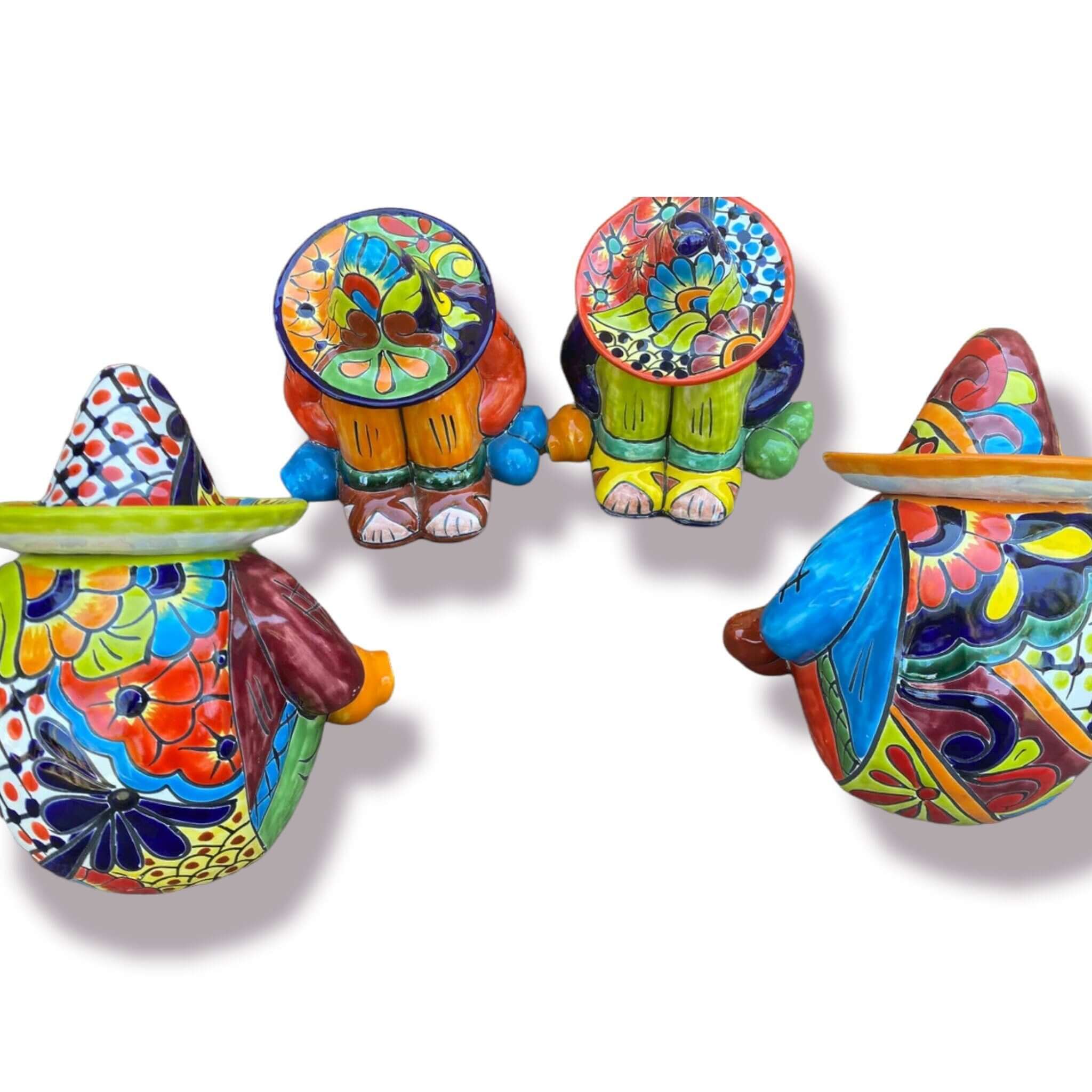 Handmade Talavera Sleeping Panchito Statue