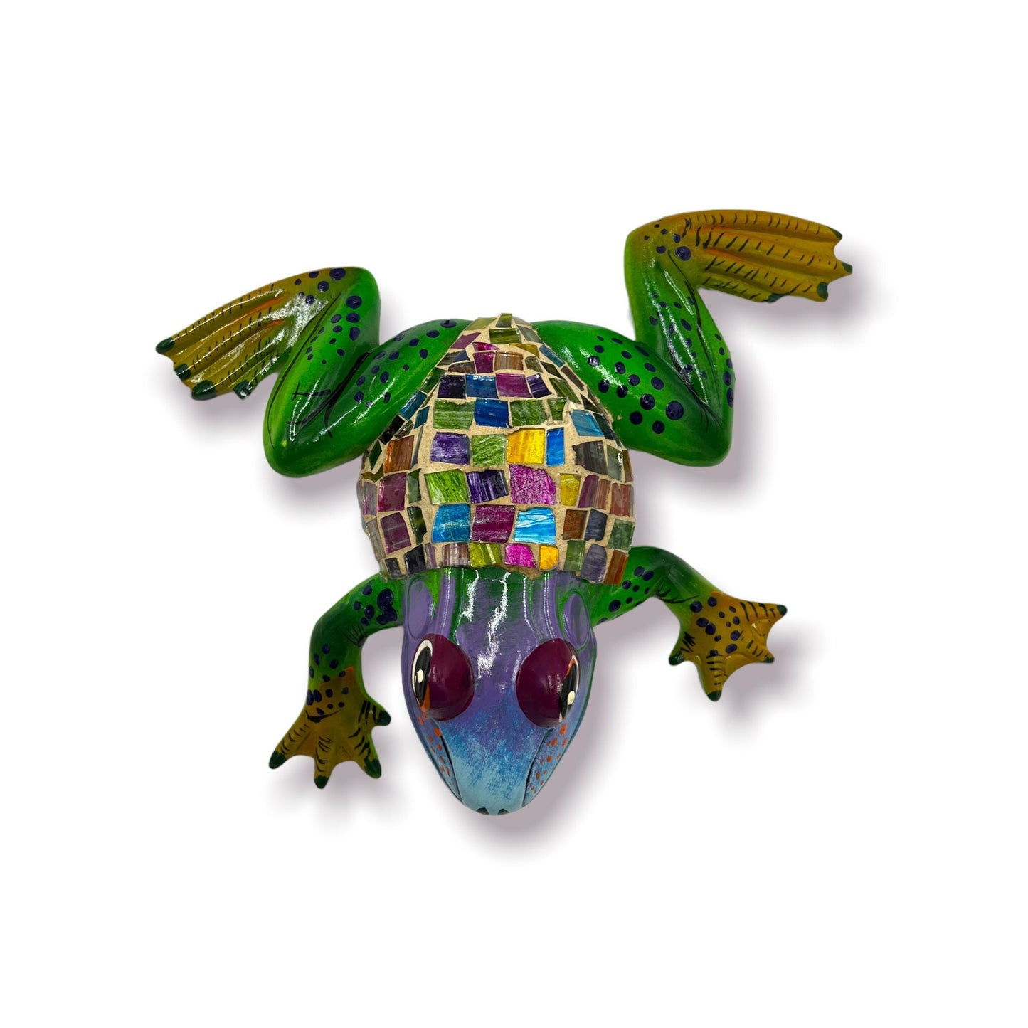 Colorful Mexican Handmade Frog Wall Art Set | 3-Piece Hanging Decor