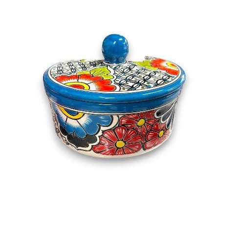 Handmade Talavera Tortilla Warmer | Authentic Puebla Mexican Pottery