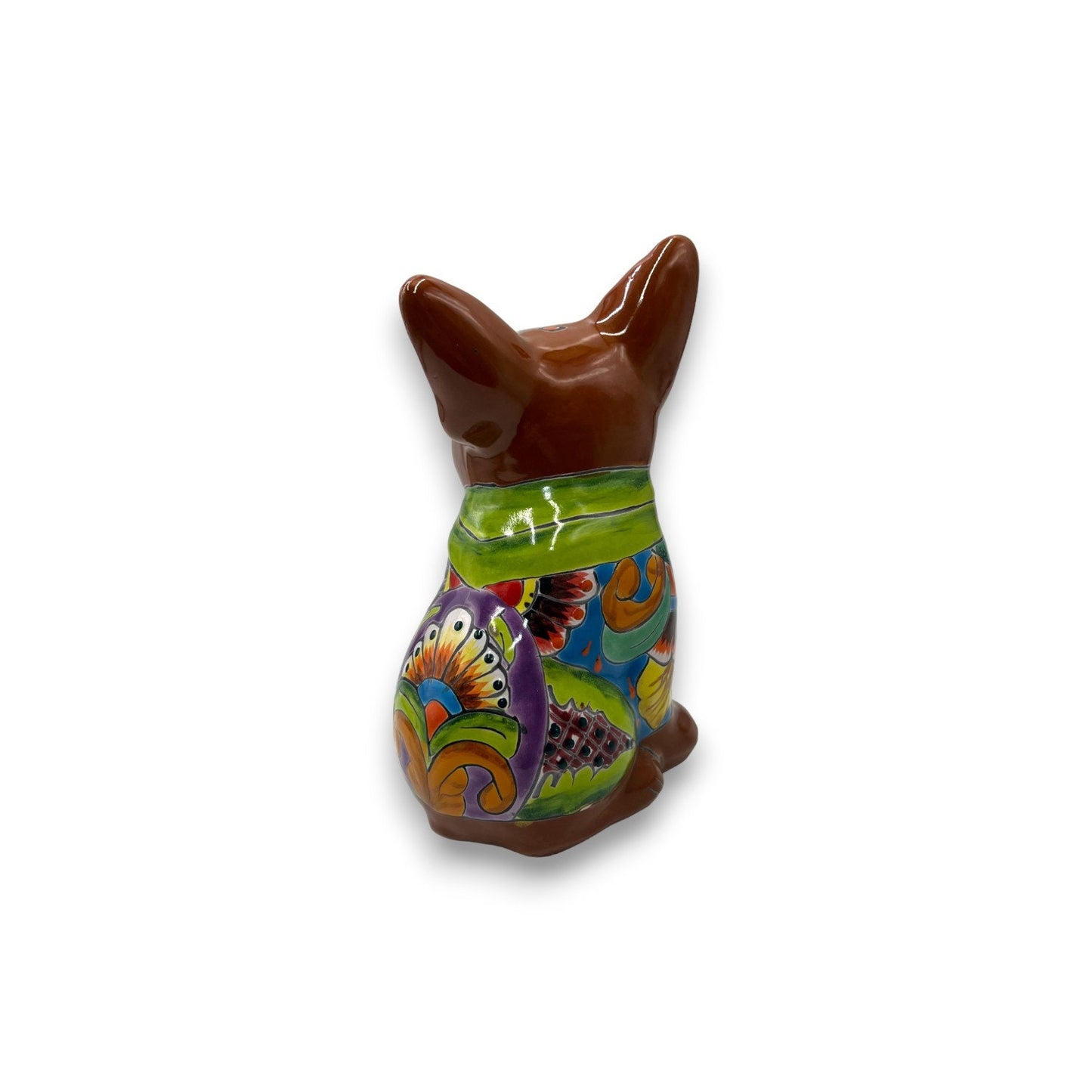 Handmade Talavera Dog Statue | Hand Painted Animal Artwork (Medium)