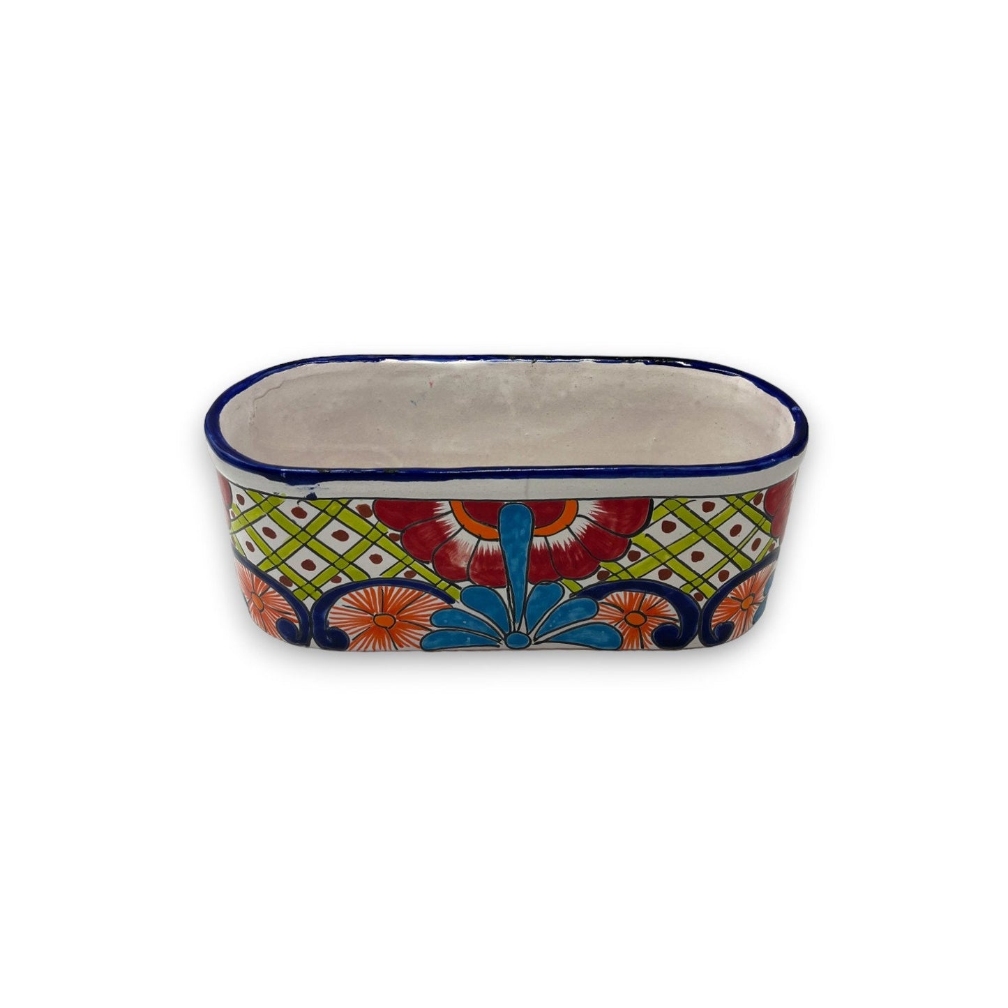 Mexican Handmade Flower Pot | Hand Painted Talavera Succulent Planter