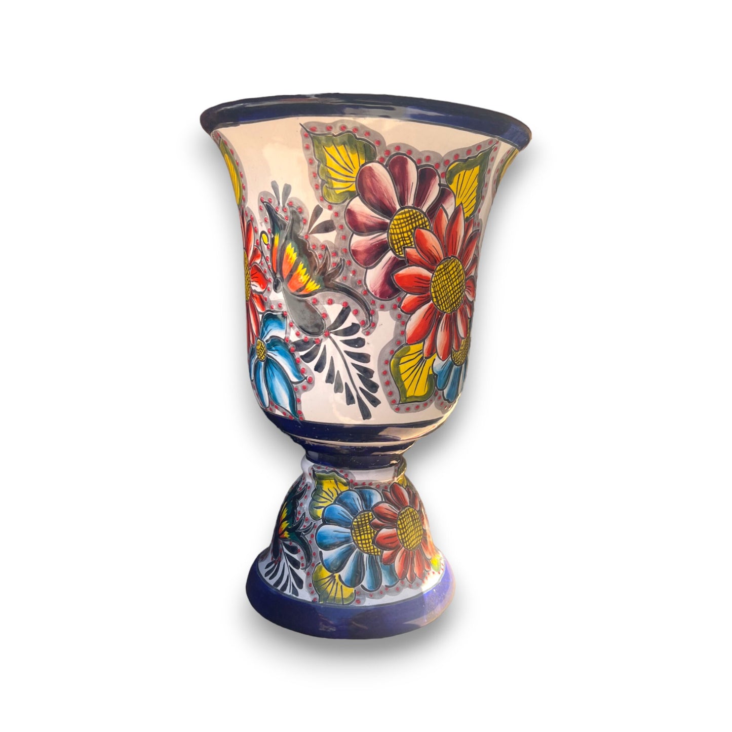 XL Talavera Flower Pot | Hand-Painted Mexican Planter