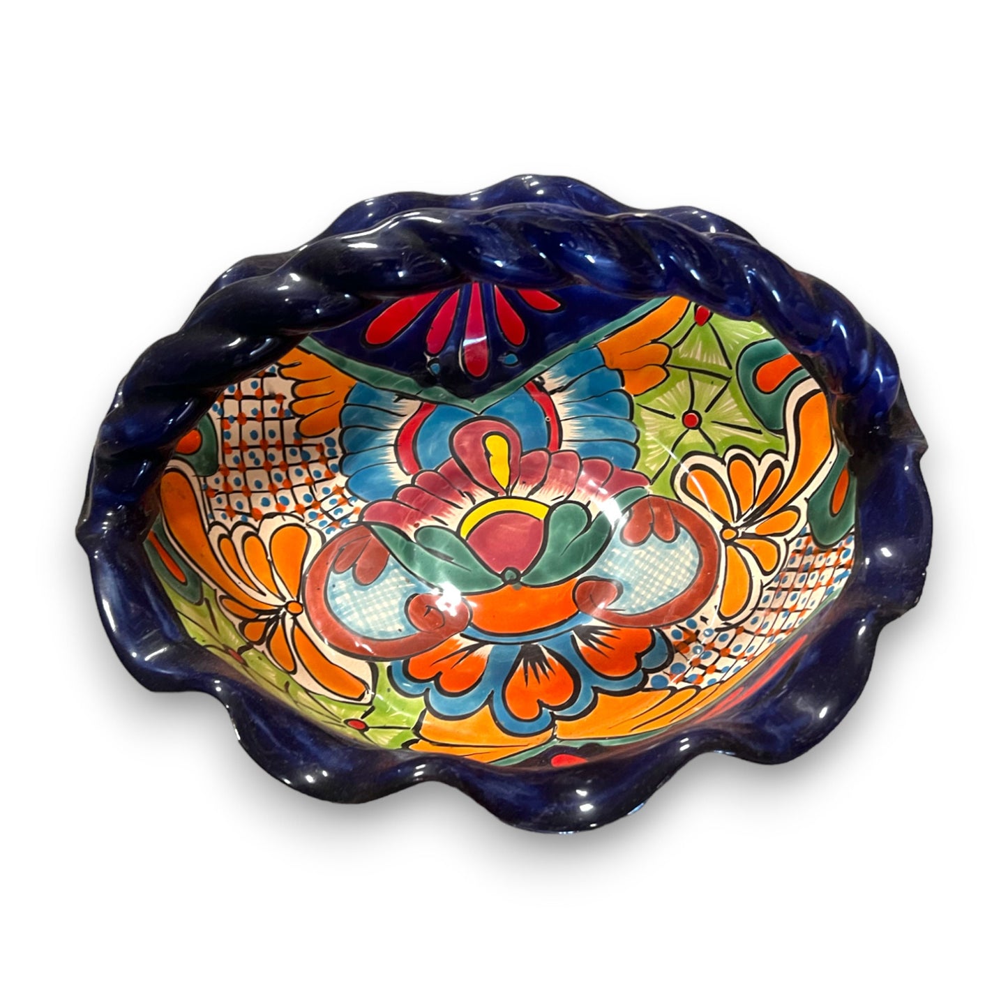 Talavera Fruit Basket | Colorful Hand-Painted Centerpiece