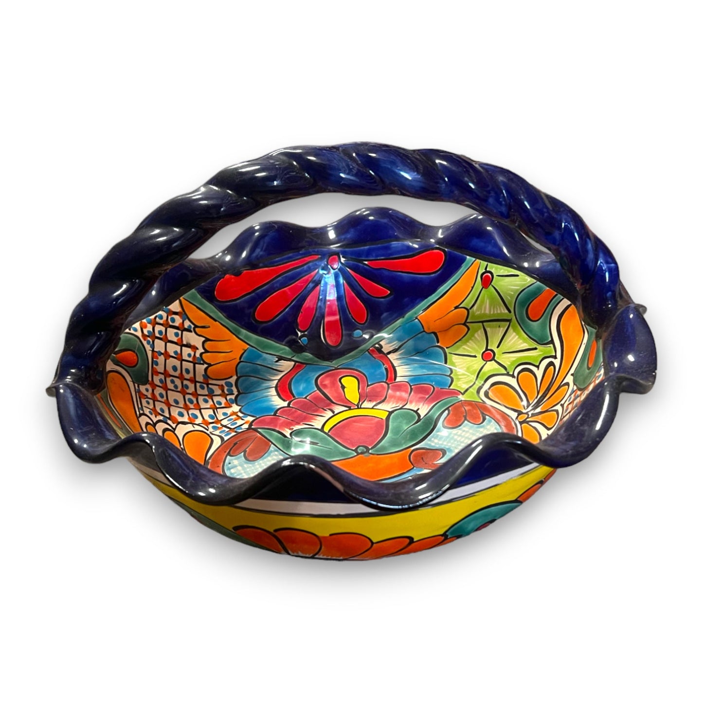 Talavera Fruit Basket | Colorful Hand-Painted Centerpiece