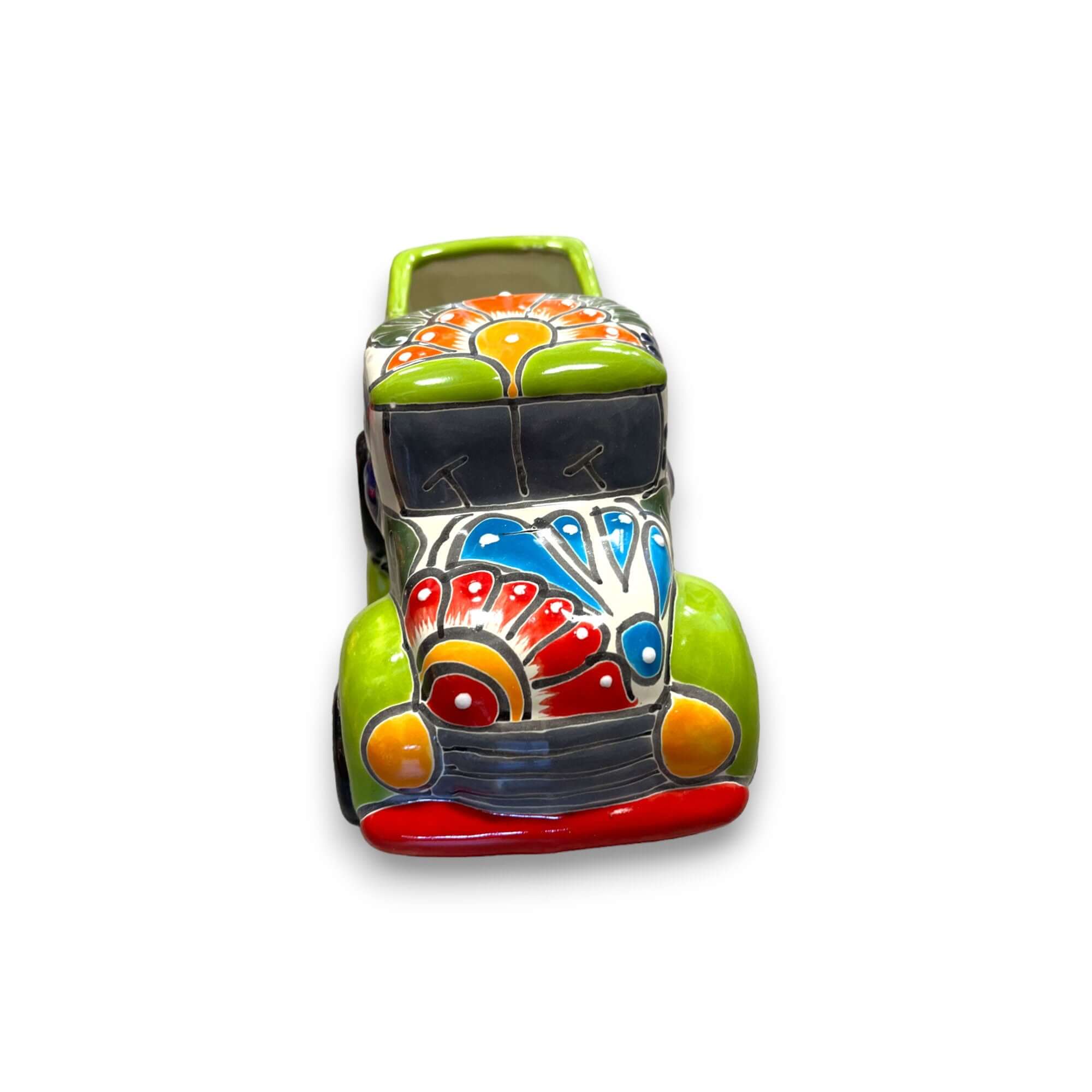 Talavera Car Planter: Small Hand-Painted Decor