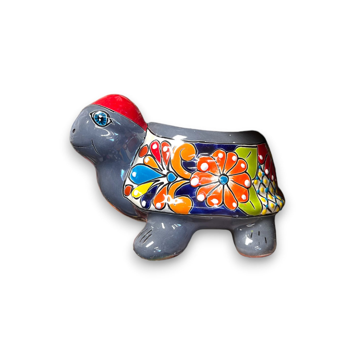 Small Talavera Turtle Planter | Hand-Painted Mexican Pottery