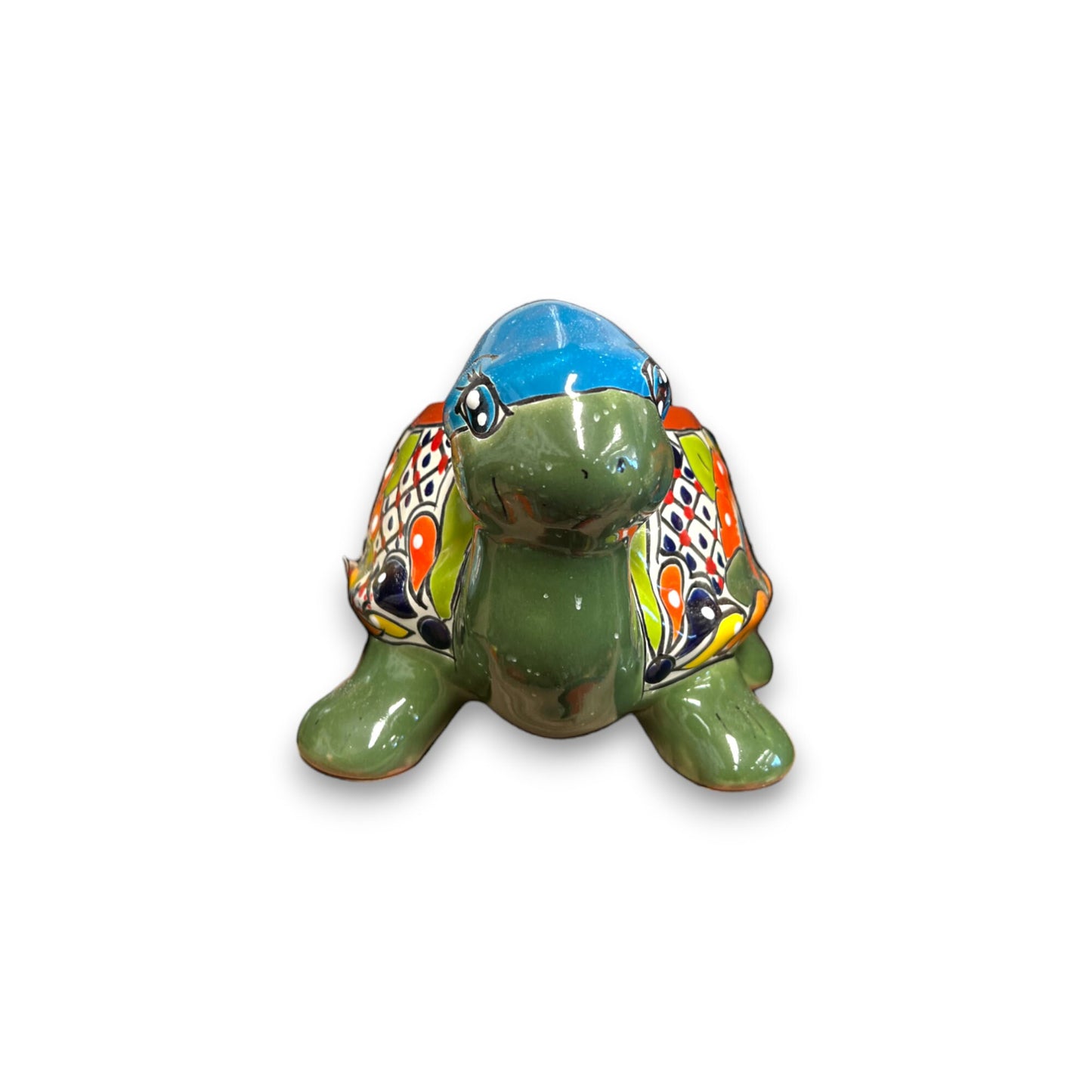 Small Talavera Turtle Planter | Hand-Painted Mexican Pottery