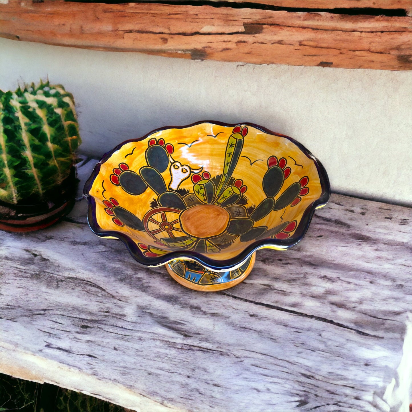 Talavera Fruit Basket | Desert-Inspired Ceramic Centerpiece