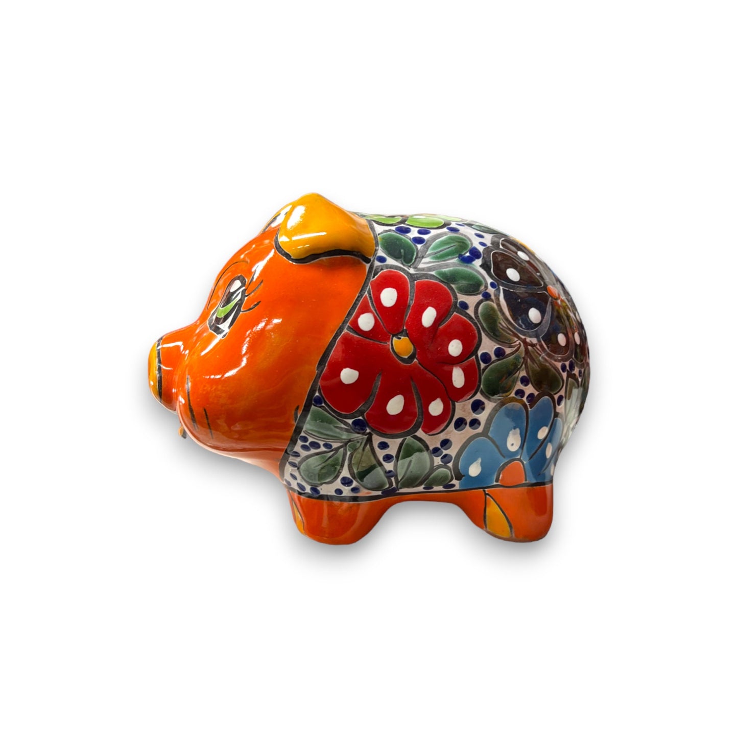 Colorful Talavera Pig Coin Bank | Handmade Medium Piggy Bank