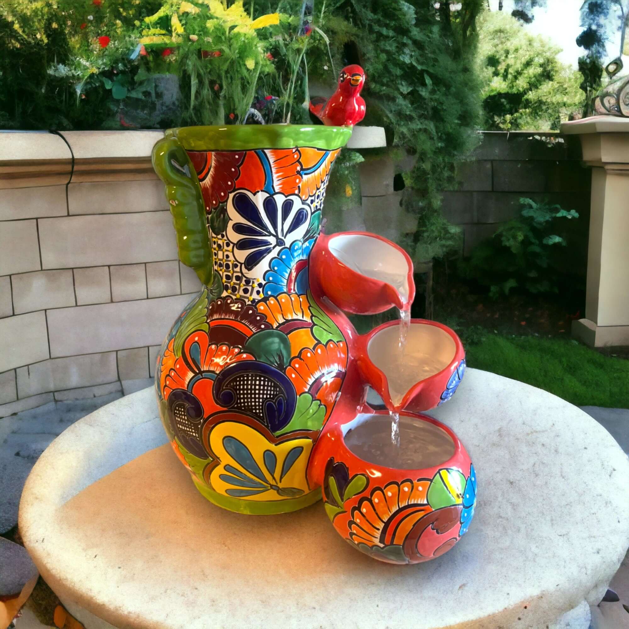 Handmade Talavera Fountain - 24" Authentic Art