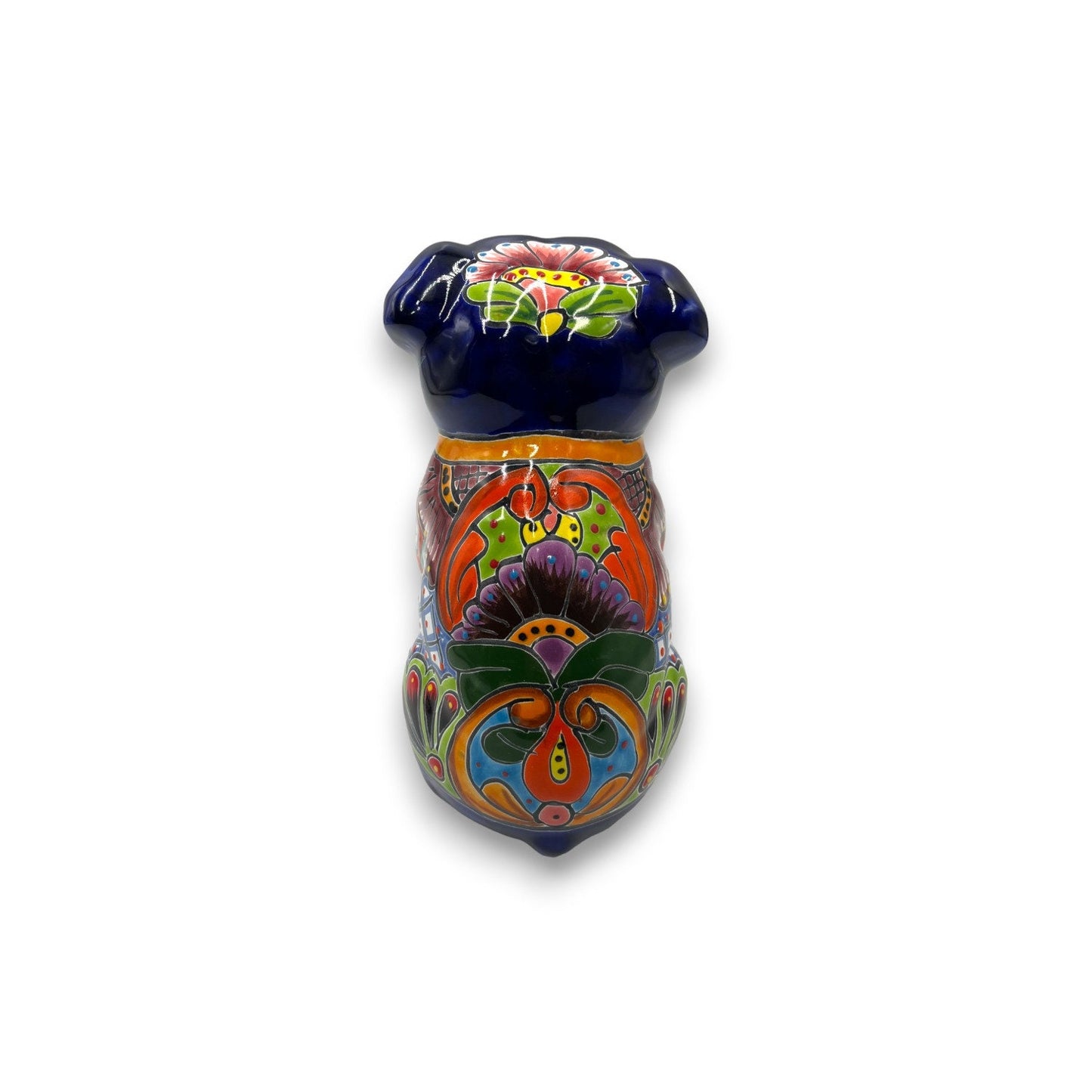 Handmade Talavera Dog Statue | Hand Painted Animal Artwork (Medium)