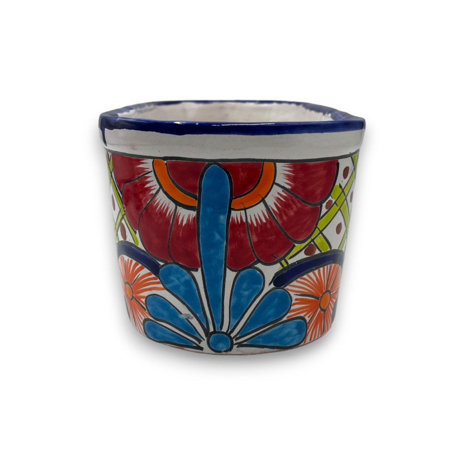 Mexican Handmade Flower Pot | Hand Painted Talavera Succulent Planter