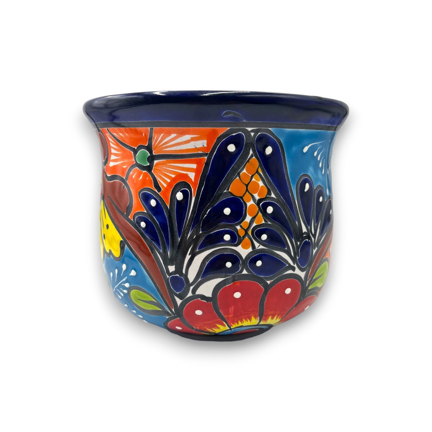 Set of 3 Talavera Flower Pots | Colorful Hand-Painted Mexican Planters