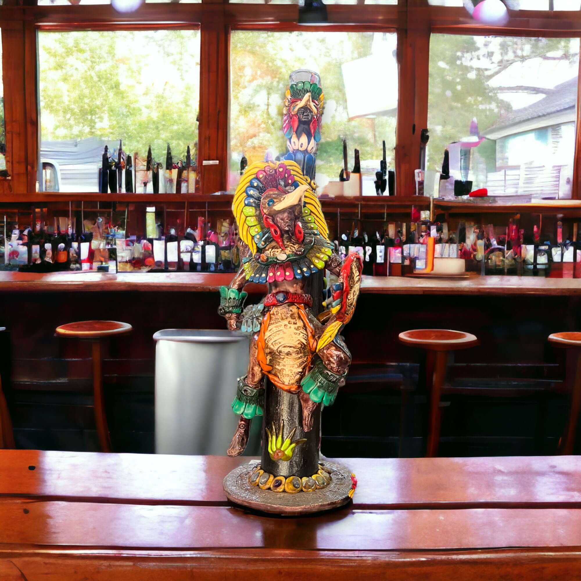 Handcrafted Aztec Warrior Decanter