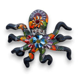Mexican Handmade Octopus Wall Art | Hand Painted Talavera (Large) - colorful hand-painted Talavera octopus wall decor from Guanajuato