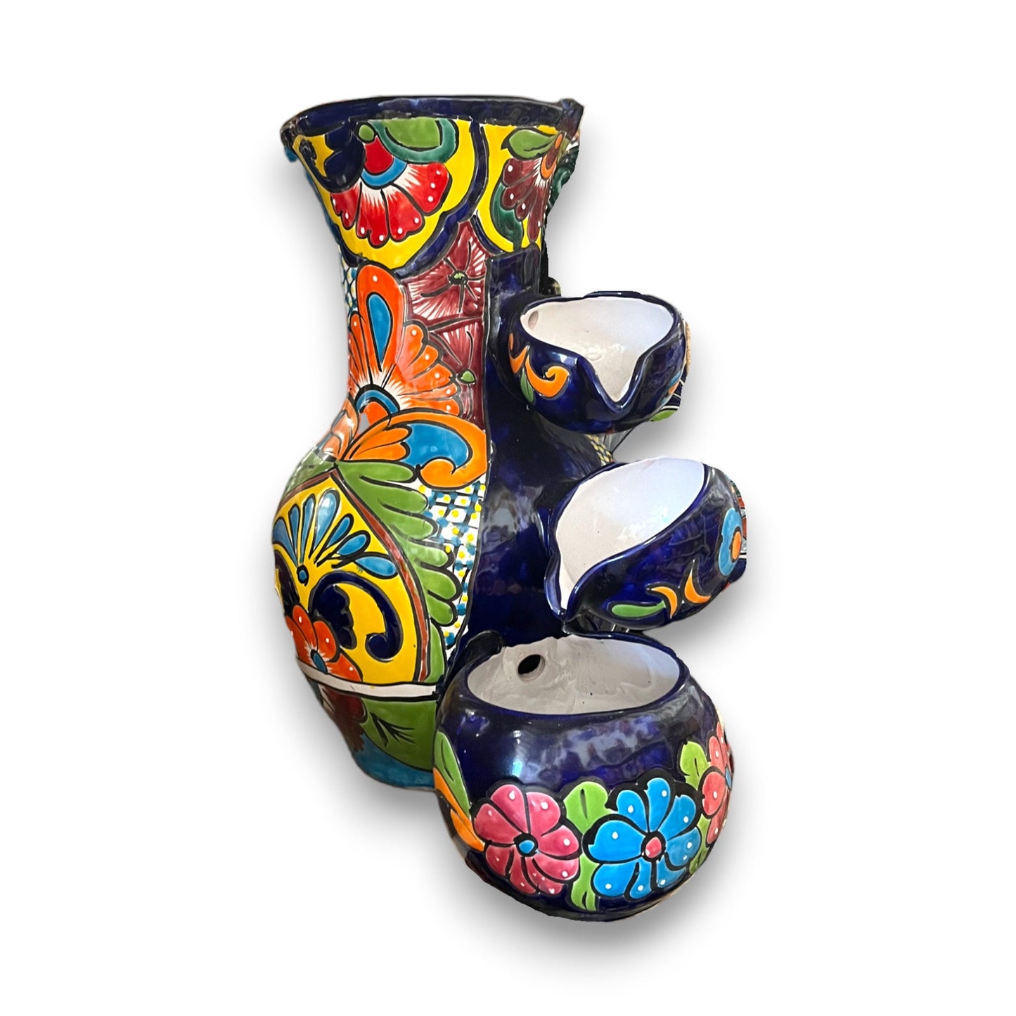 Handmade Talavera Fountain | Authentic Mexican Artwork (24" Tall)