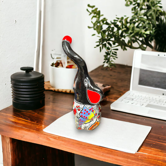 Talavera Elephant Statue | Colorful Hand-Painted Art