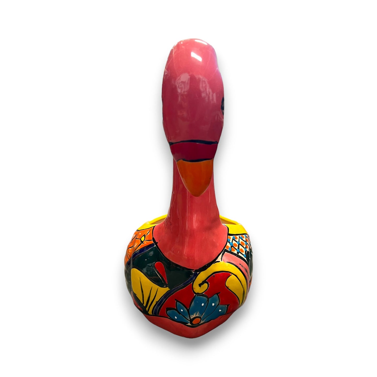 Large Talavera Swan Planter | Colorful Hand-Painted Mexican Pottery