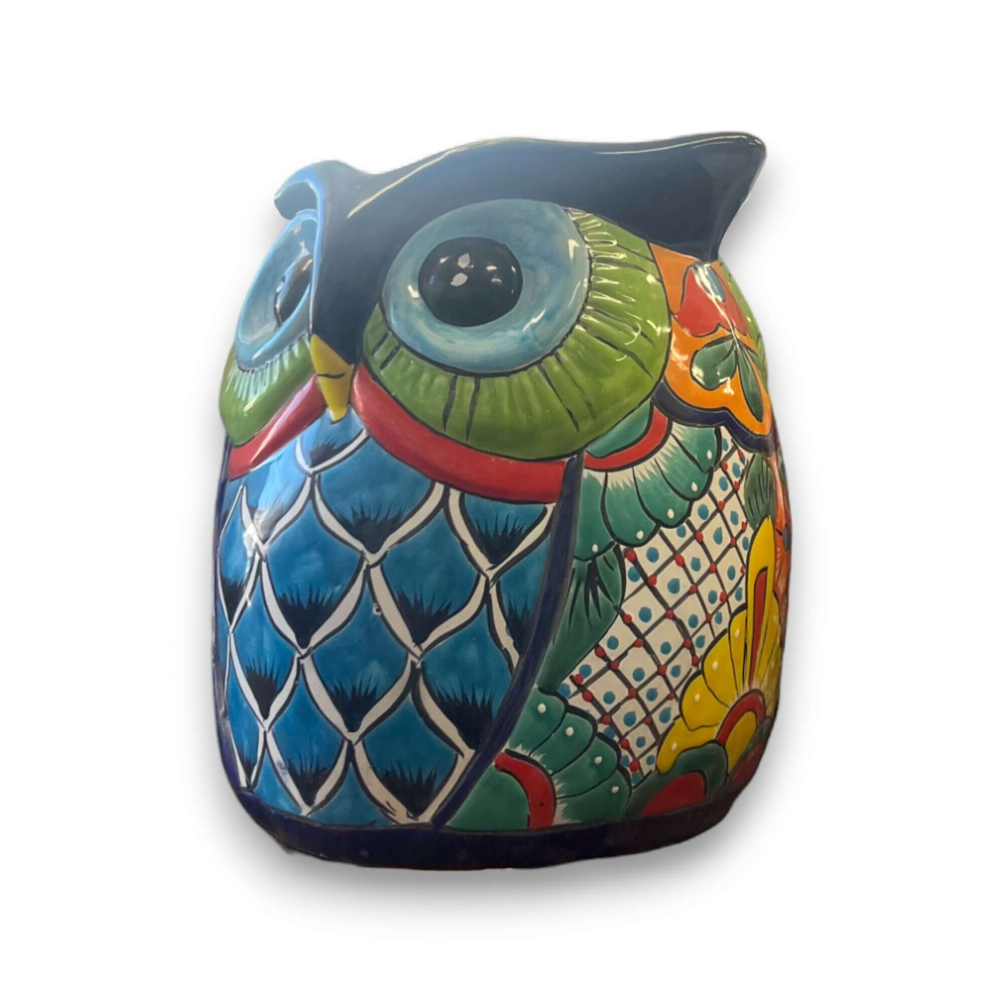 Extra Large Talavera Owl Planter | Hand-Painted