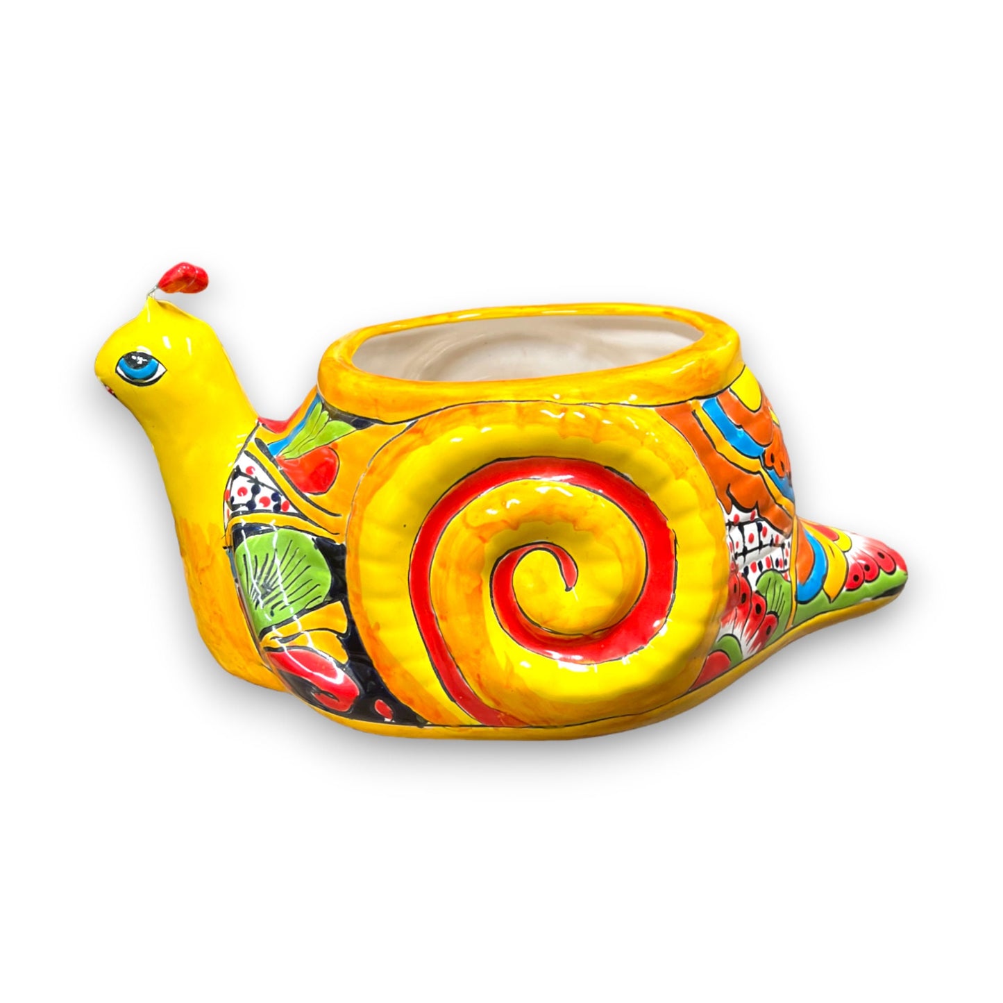 Talavera Snail Planter | Handcrafted Mexican Garden Decor