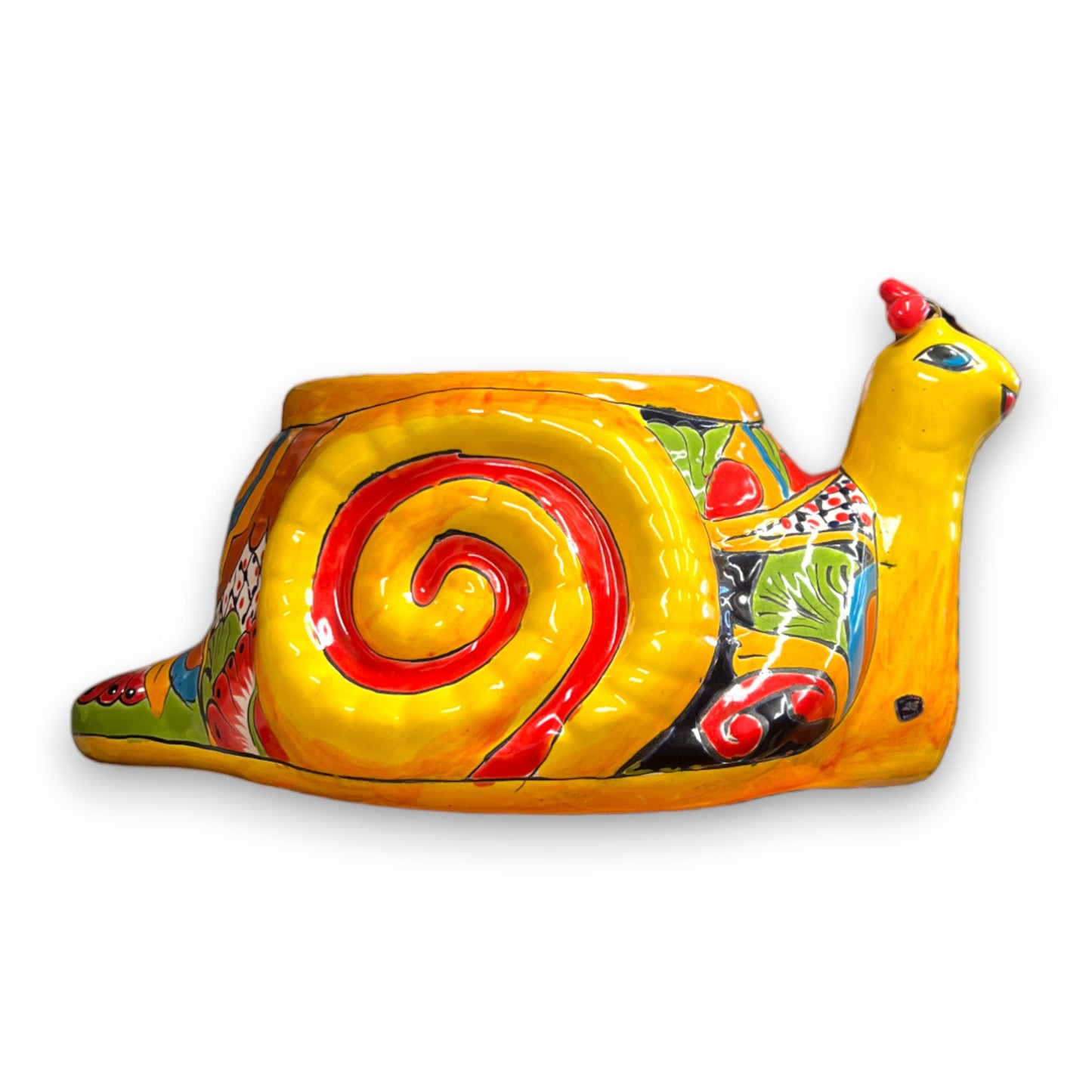 Talavera Snail Planter | Handcrafted Mexican Garden Decor