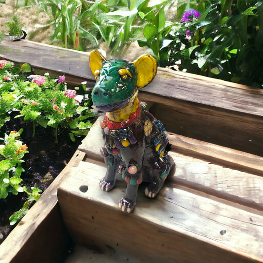 Unique Handmade Aztec Dog Statue | Cultural Art Décor (Medium Size)