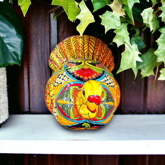 Handmade Talavera Turkey Statue | Vibrant Mexican Cultural Art (Large)