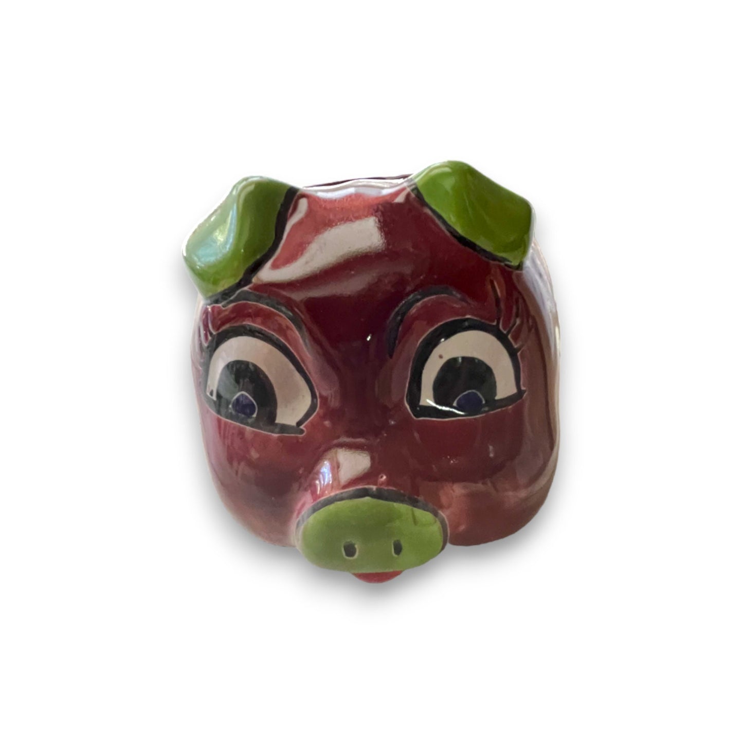 Mexican Talavera Pig Planter | Medium-Sized Pig Decorations