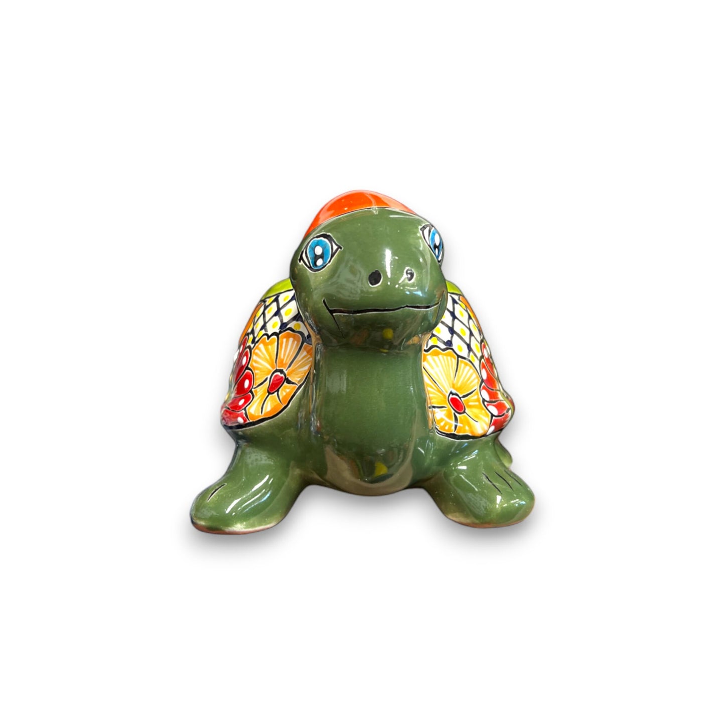 Small Talavera Turtle Planter | Hand-Painted Mexican Pottery