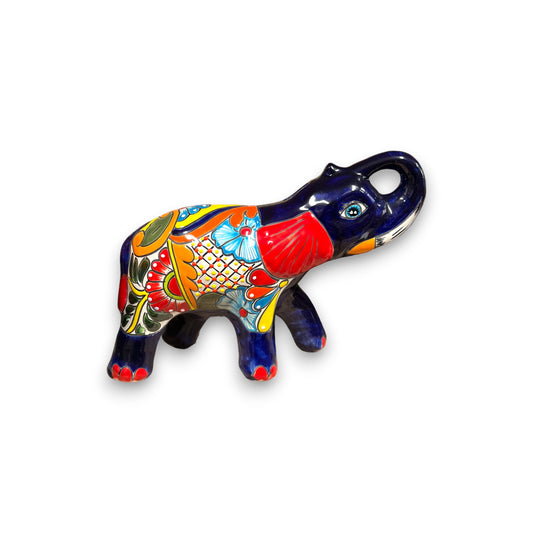 Colorful Talavera Elephant Coin Bank | Handmade Medium Piggy Bank