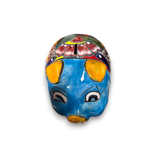 Colorful Talavera Pig Coin Bank | Handmade Medium Piggy Bank