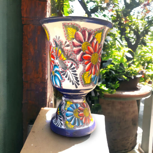 XL Talavera Flower Pot | Hand-Painted Mexican Planter