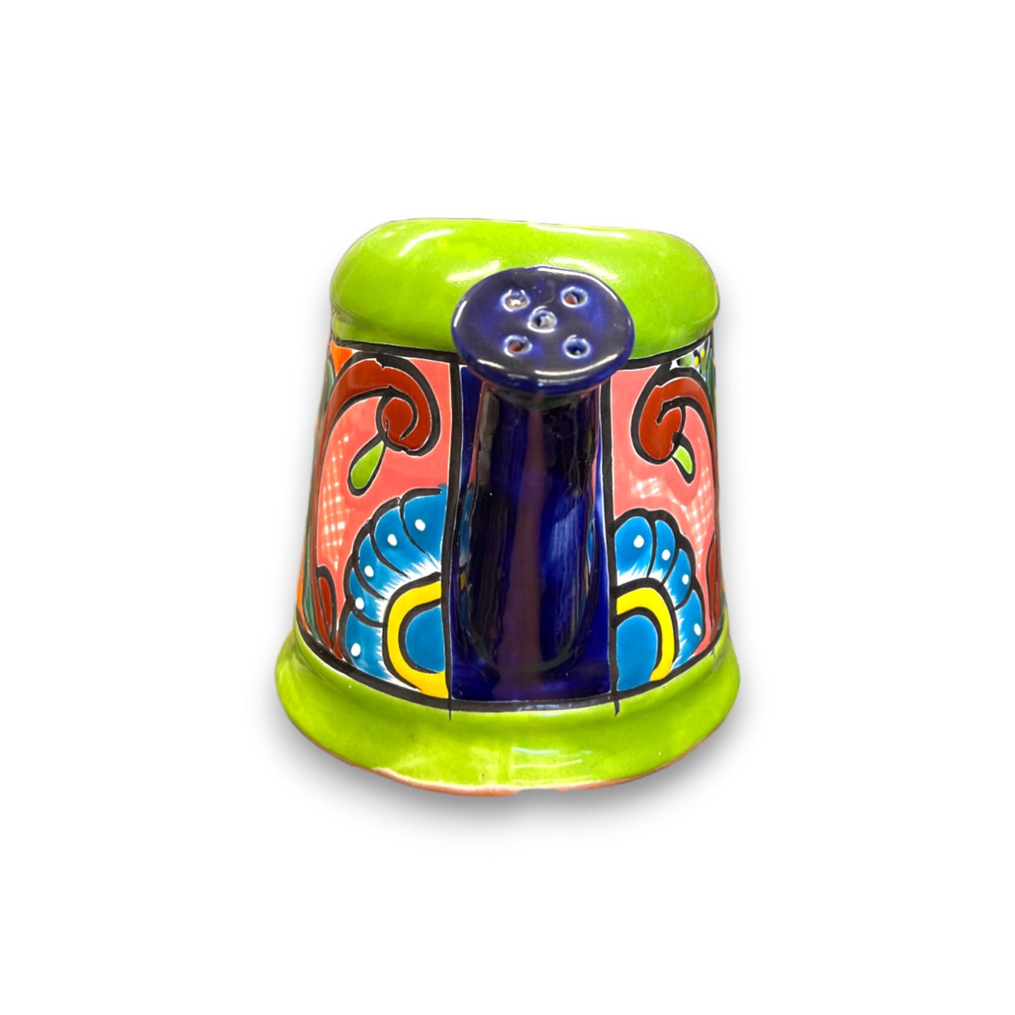 Colorful Talavera Watering Can Planter | Hand-Painted Mexican Pottery (Medium)