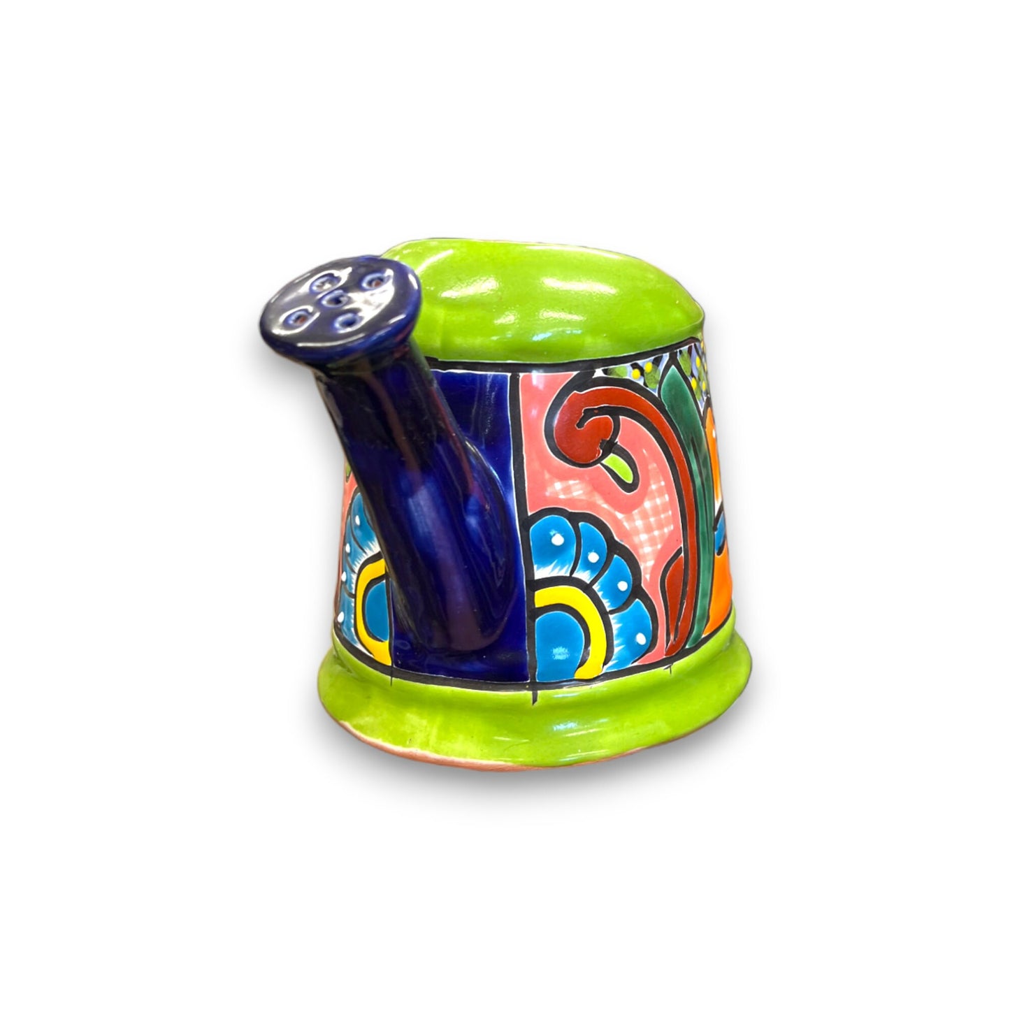 Colorful Talavera Watering Can Planter | Hand-Painted Mexican Pottery (Medium)