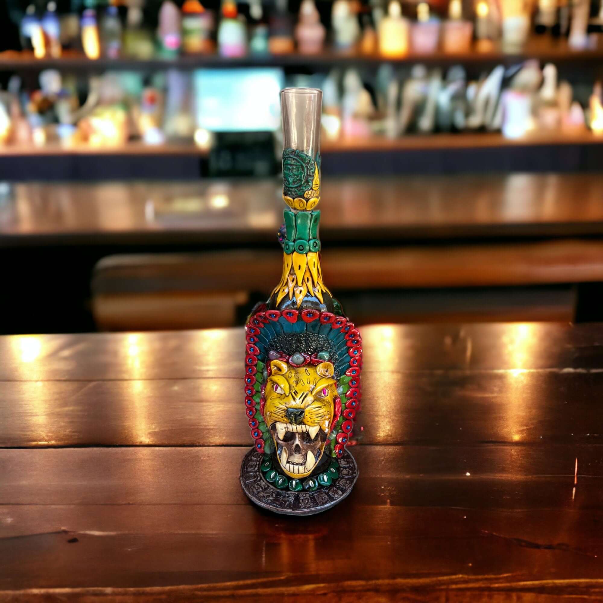 Handcrafted Aztec Warrior Decanter