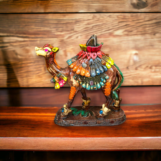 Handmade Aztec Camel Statue | Artisan Crafted Cultural Decor