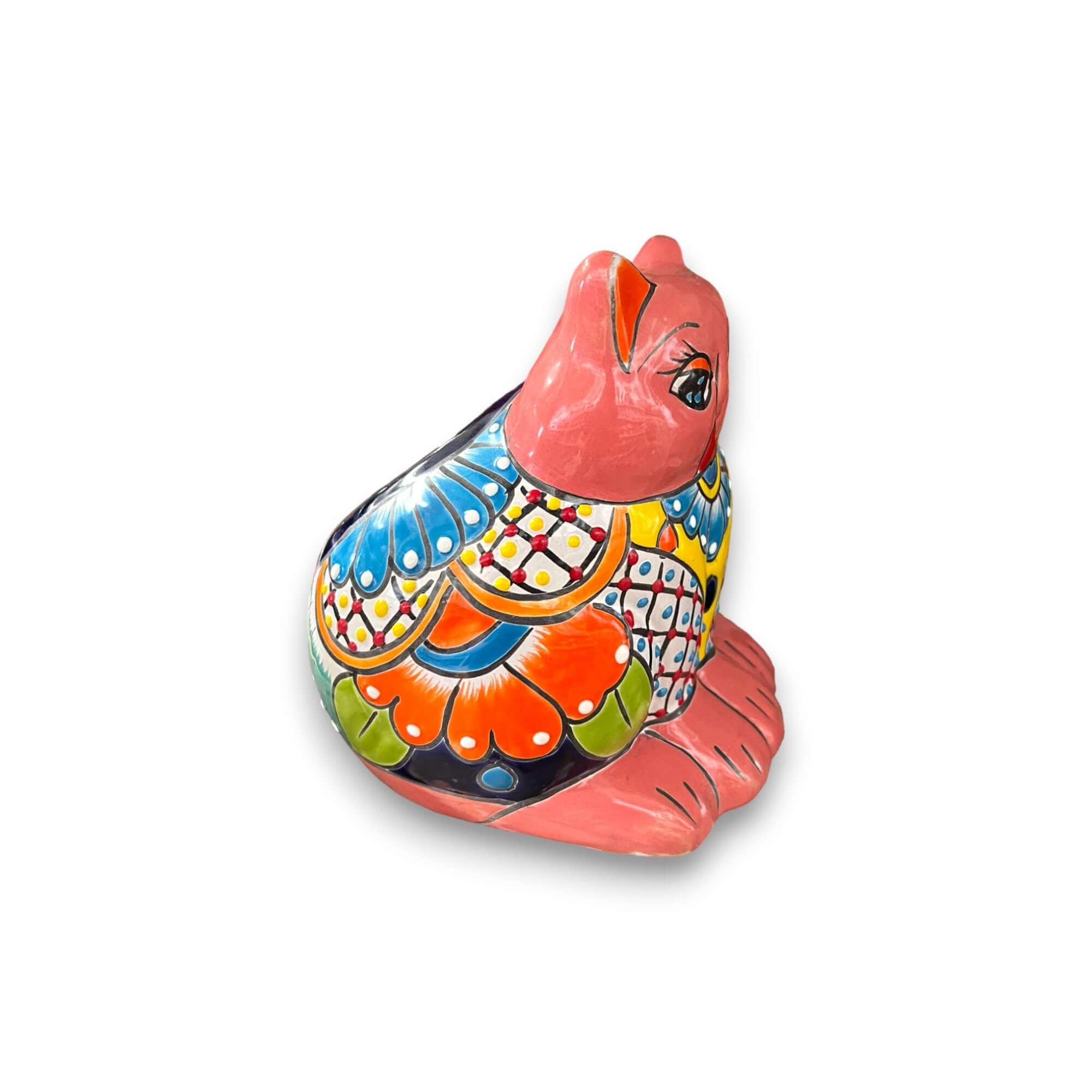 Adorable Handmade Fat Cat Planter | Talavera