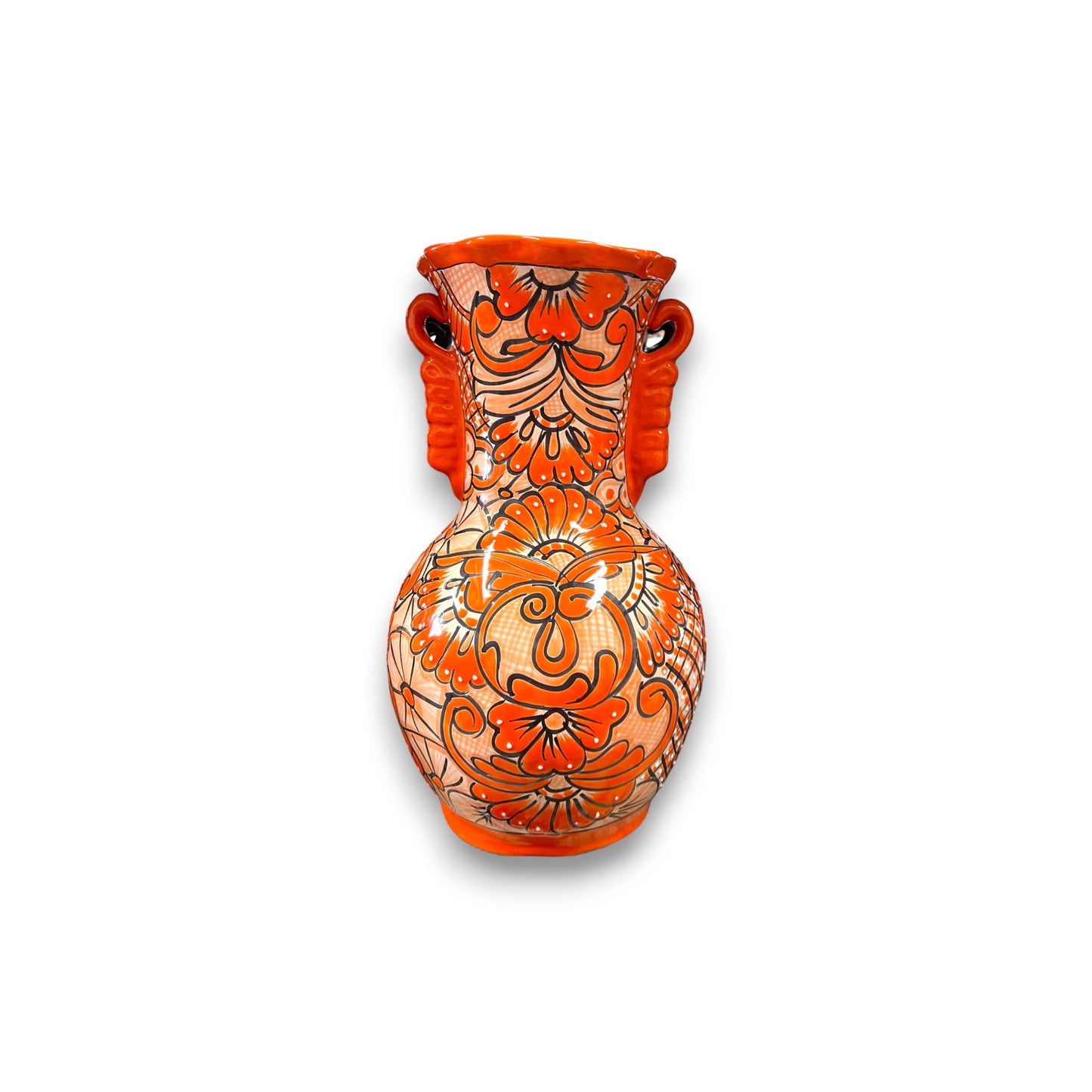 Vibrant Talavera Vase | Large Mexican Handcrafted Pottery (24" Tall)