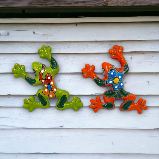 Talavera Frog Wall Art | Colorful Hand-Painted Mexican Decor