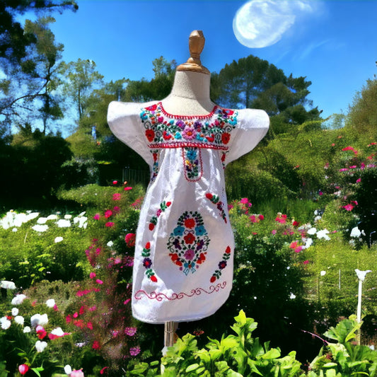 Traditional Mexican Girls' Dress | Handcrafted Cultural Clothing for Girls