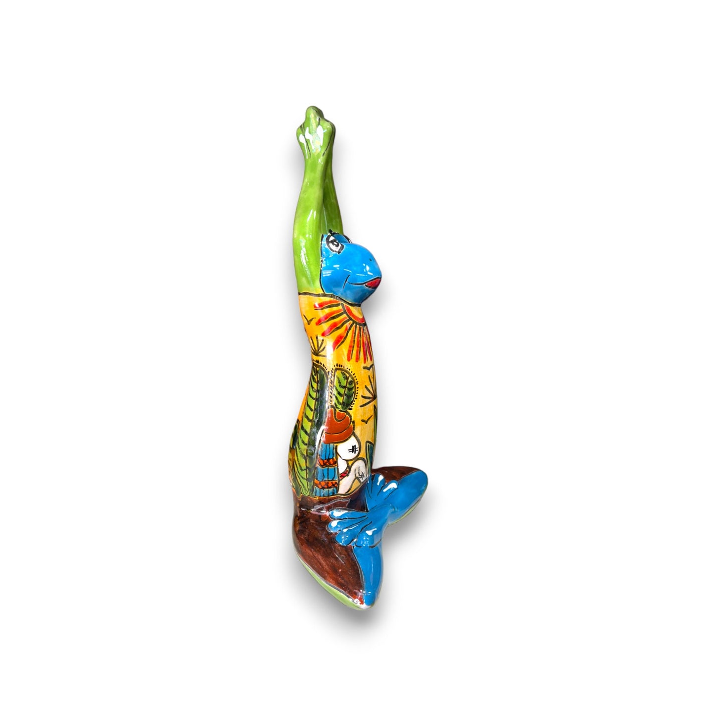 Talavera Frog Statue | Colorful Hand-Painted Desert Decor