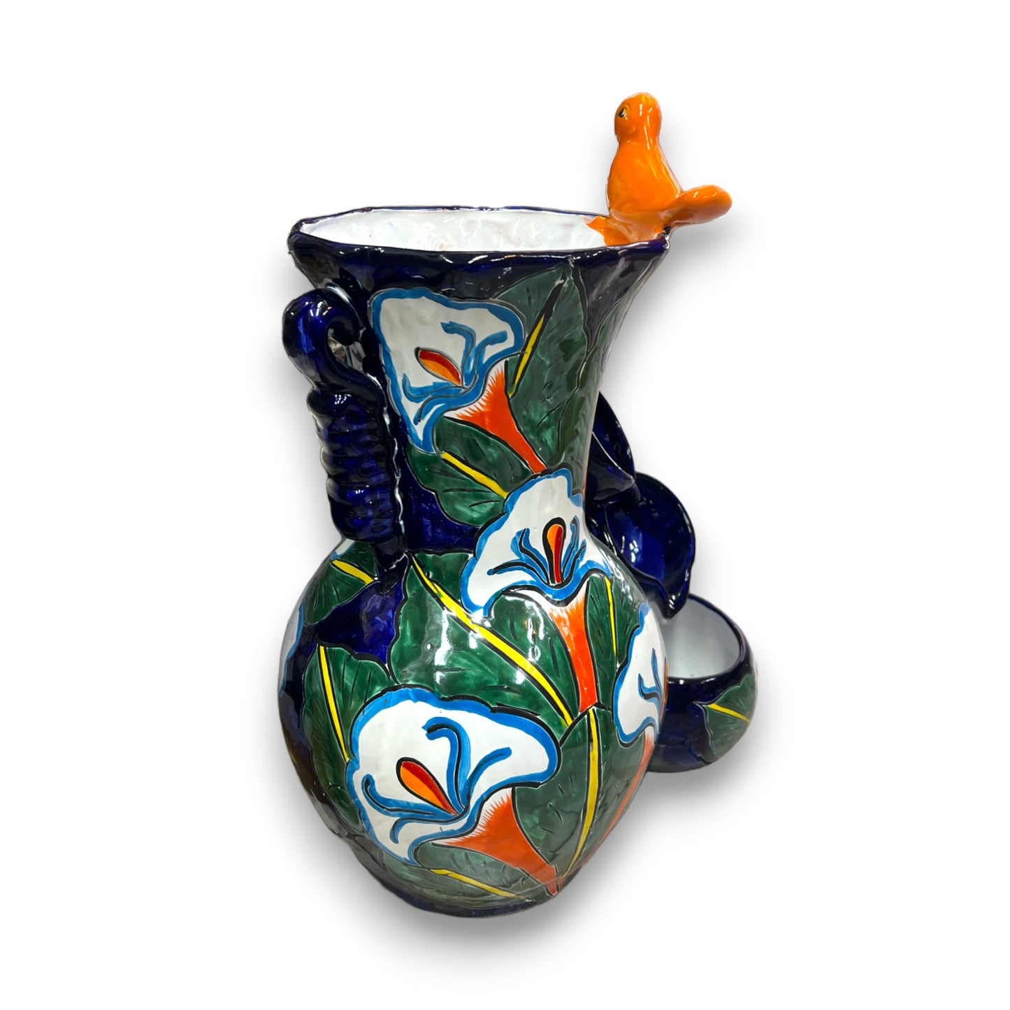 Authentic Mexican Talavera Calla Lily Fountain | Hand-Painted (24" Tall)