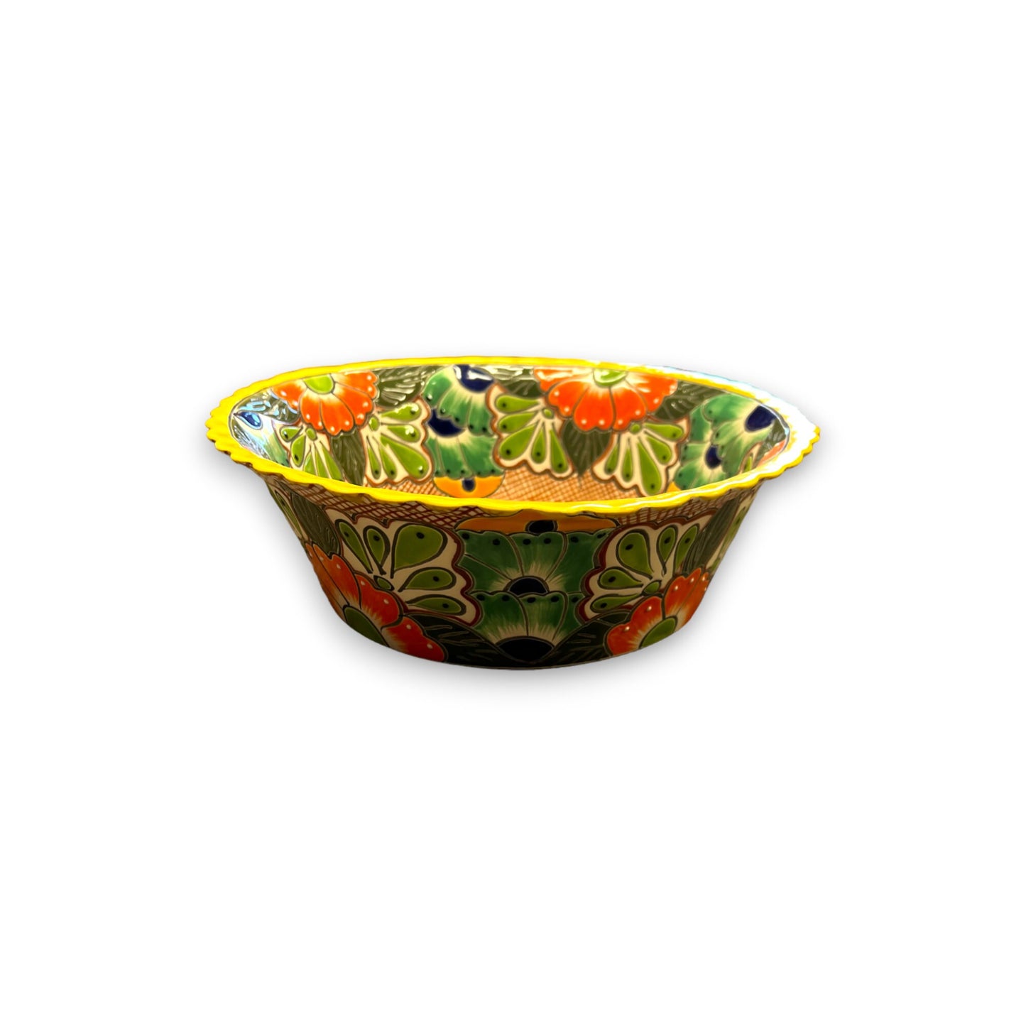 Talavera Fruit Bowl | Handcrafted Mexican Pottery with Colorful Art